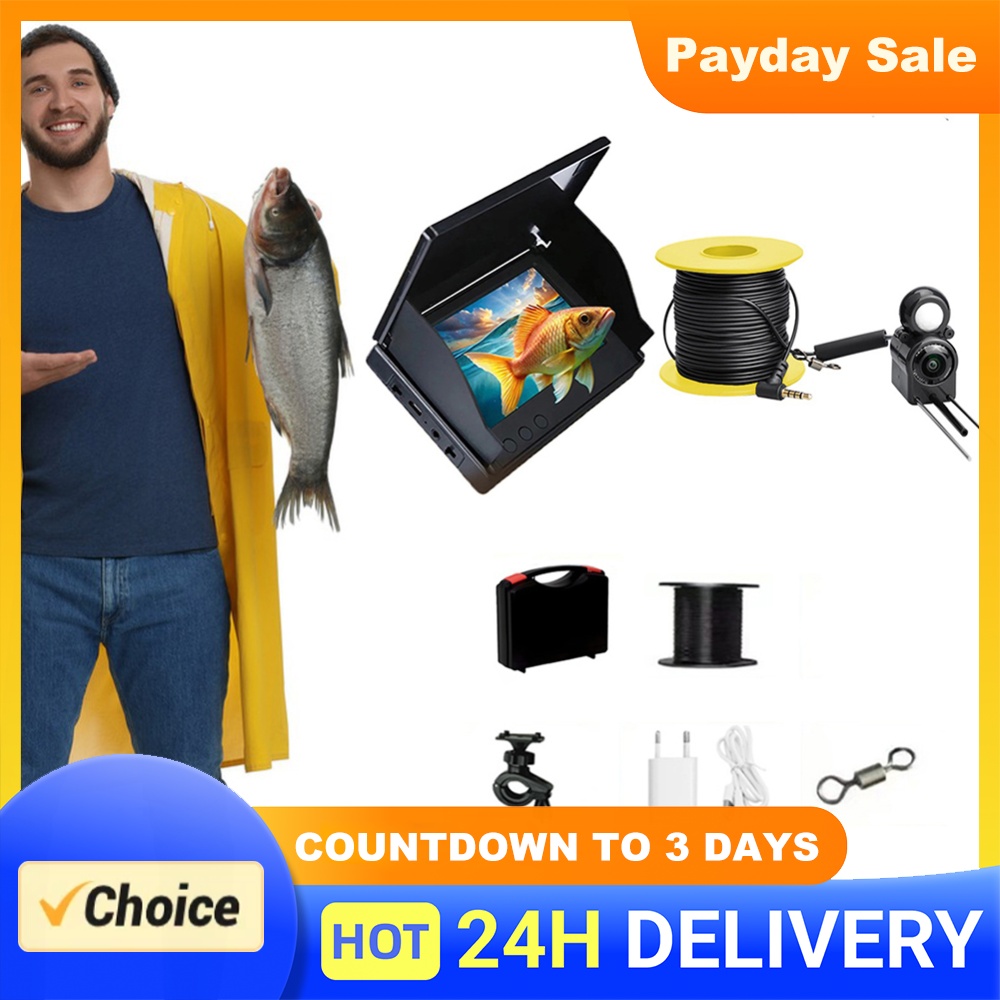 Fish Finder Portable - Telecamera Subacquea per Pesca con Monitor