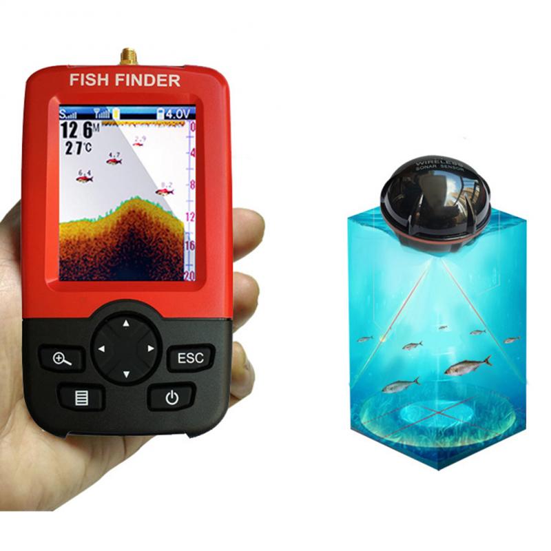 Fish Finder Portable - Ecoscandaglio Portatile con Sensore Sonar da