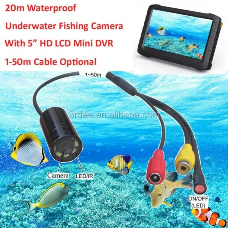 2025 Videocamera subacquea por - Fish Finder Cable recensione e prezzo